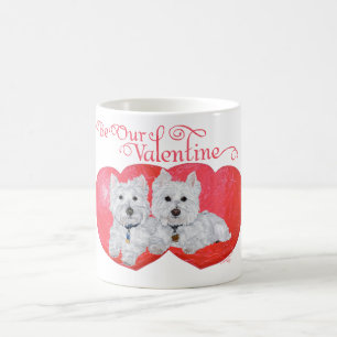 West Highland White Terriers Valentine Tasse