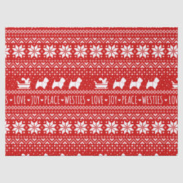 West Highland White Terriers Weihnachtswestie Hund Seidenpapier