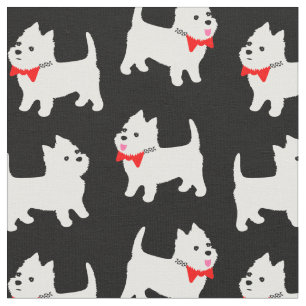 West Highland White Terriers Westie Welpen Stoff