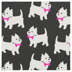 West Highland White Terriers Westie Welpen Stoff