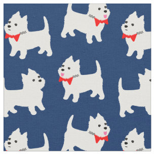 West Highland White Terriers Westie Welpen Stoff
