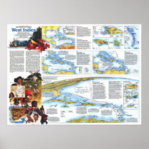 " West Indies: 1987 MOA Tropical Paradise Karte.. Poster