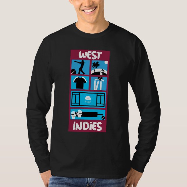 West Indies Cricket Test Cricket Players T-Shirt (Vorderseite)