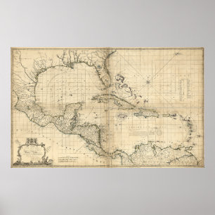 West Indies Map von T. Bowen & J. Speer (1774) Poster