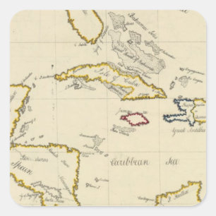 West Indies Quadratischer Aufkleber