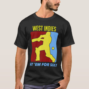 West Indies trifft auf sechs Cricket Jersey Premiu T-Shirt