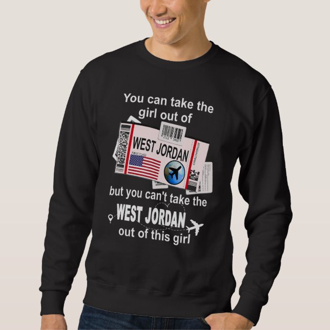 West Jordan Boarding Pass  West Jordan Girl Sweatshirt (Vorderseite)