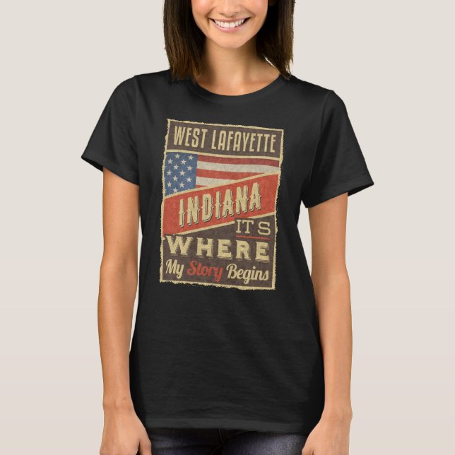 West Lafayette Indiana T-Shirt (Vorderseite)