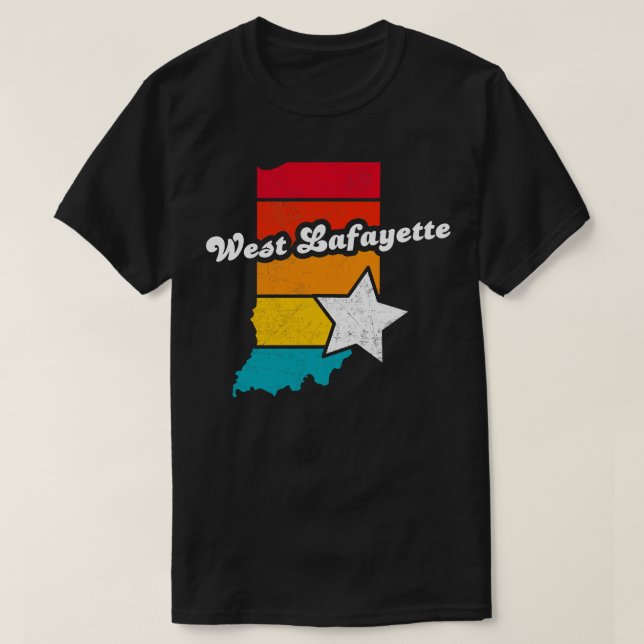 West Lafayette Indiana Vintag Distressed Souvenir T-Shirt (Design vorne)