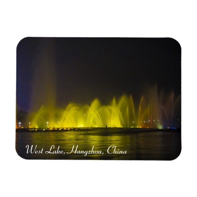 West Lake Colorful Light Show Magnet (Horizontal)