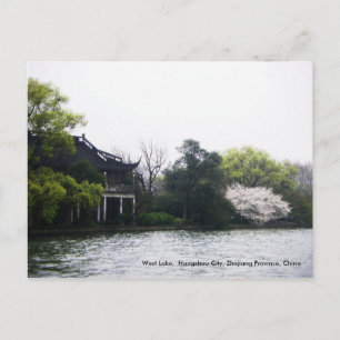 West Lake, Hangzhou, Zhejiang, China Postkarte
