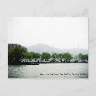 West Lake, Hangzhou, Zhejiang, China Postkarte