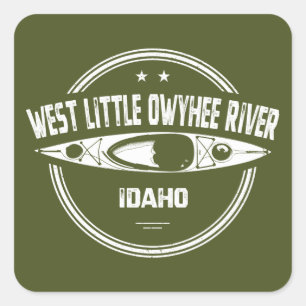West Little Owyhee River Idaho Kayaking Quadratischer Aufkleber