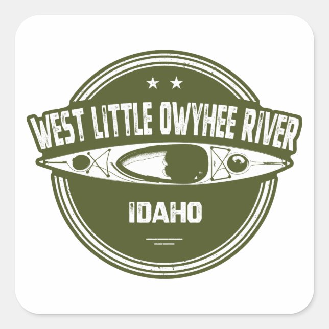 West Little Owyhee River Idaho Kayaking Quadratischer Aufkleber (Vorderseite)