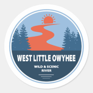 West Little Owyhee Wild und Landschaftlicher Fluss Runder Aufkleber