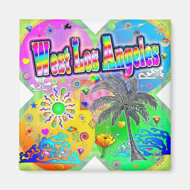 West Los Angeles Quadro Seasons Magnet (Vorne)