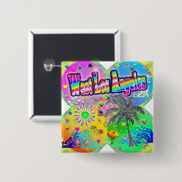 West Los Angeles Quadro Seasons Magnet Button