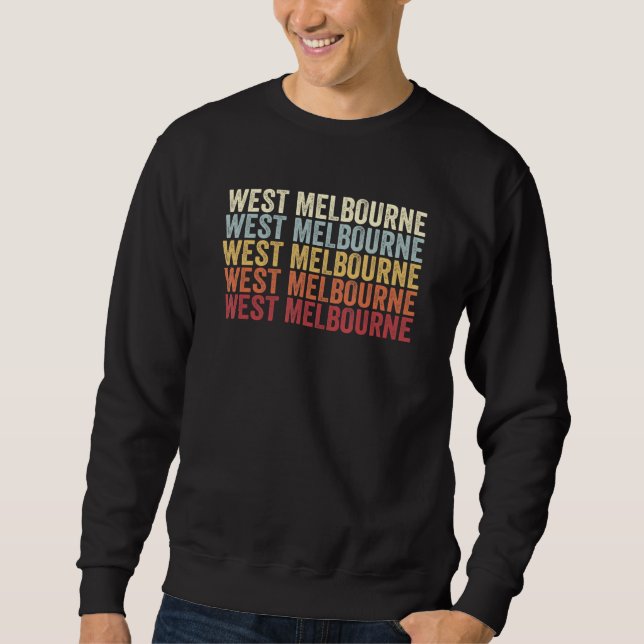 West Melbourne Florida West Melbourne FL Retro Vin Sweatshirt (Vorderseite)