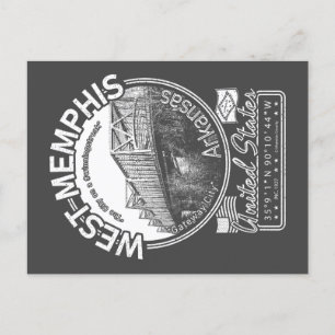 WEST MEMPHIS ARKANSAS - MEMPHIS-BRÜCKE POSTKARTE