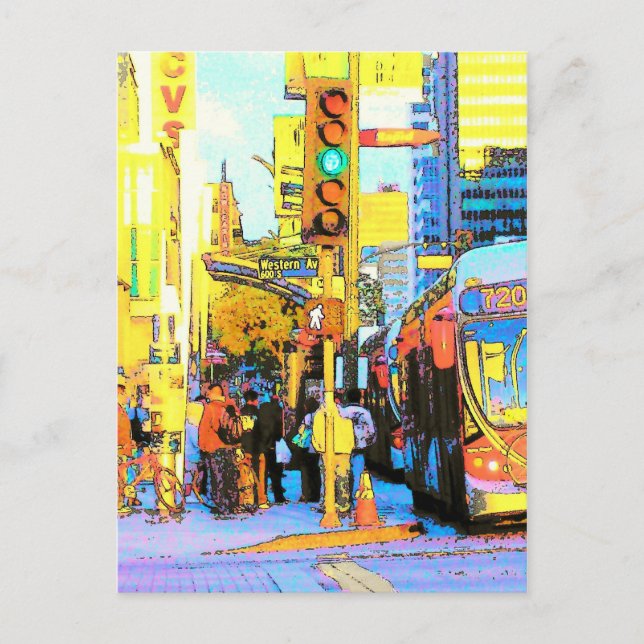 West on Wilshire - Postcard Postkarte (Vorderseite)
