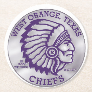 WEST ORANGE LEITER-UNTERSETZER RUNDER PAPPUNTERSETZER