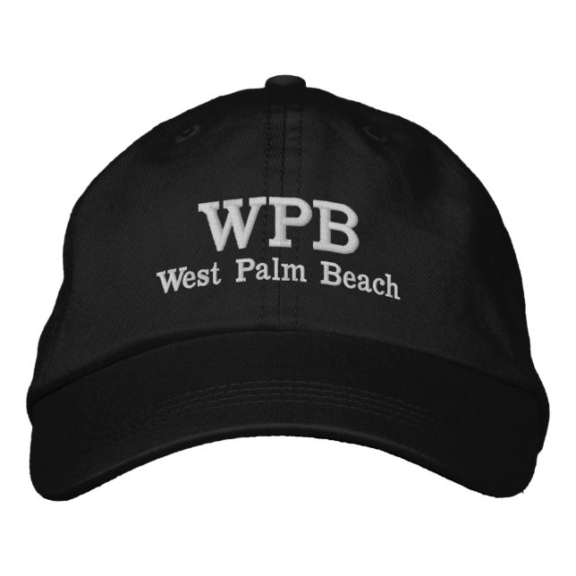 West Palm Beach bestickt mit Baseballhut Bestickte Baseballkappe (Vorderseite)