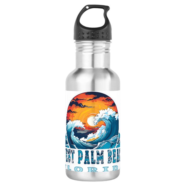 West Palm Beach Florida Edelstahlflasche (Vorderseite)