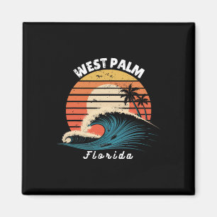 West Palm Beach Florida Frauen Männer Surfboarding Magnet