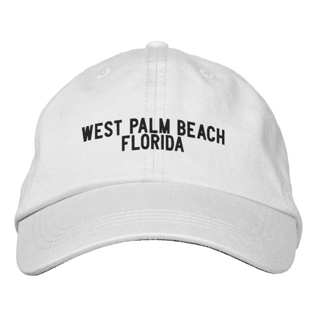West Palm Beach Florida Hat Bestickte Baseballkappe (Vorderseite)