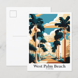 West Palm Beach Florida Kunst, Dichtung und Musik Postkarte