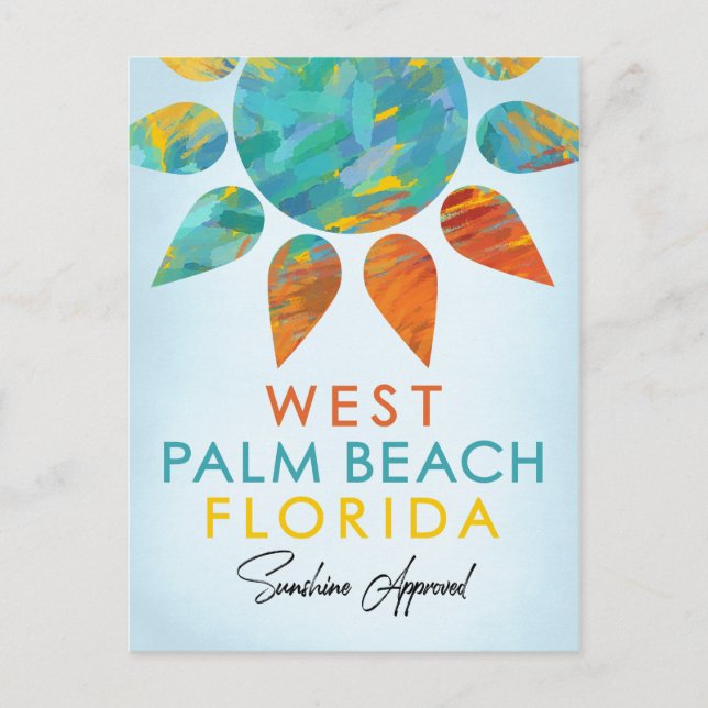 West Palm Beach Florida Sunshine Postkarte (Vorderseite)
