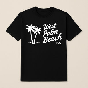 West Palm Beach Florida Tropenschrift Minimalistis T-Shirt