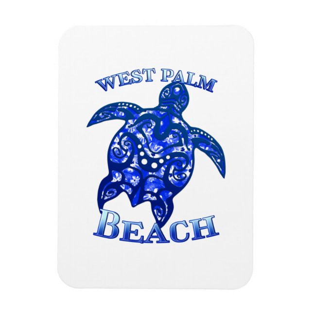 West Palm Beach Florida Vacation Tribal Turtle Magnet (Vertikal)