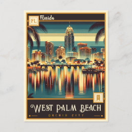 West Palm Beach, Florida | VINTAG Postkarte