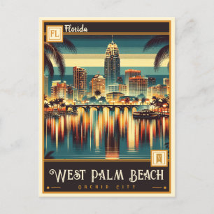 West Palm Beach, Florida   VINTAG Postkarte