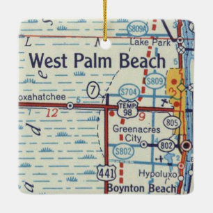 West Palm Beach Historic Map Keramikornament