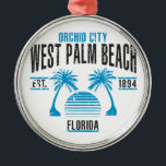 West Palm Beach Ornament Aus Metall<br><div class="desc">West Palm Beach</div>