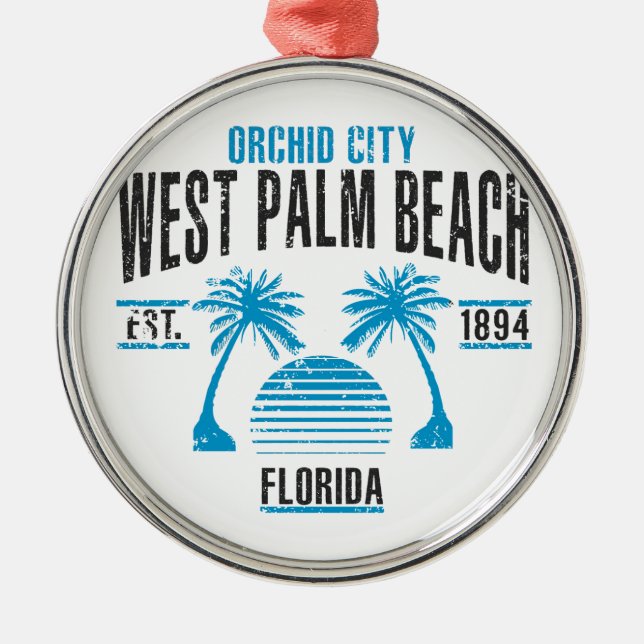 West Palm Beach Ornament Aus Metall (Vorne)