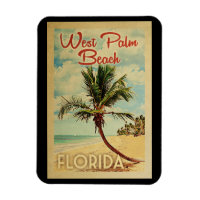 West Palm Beach Palm Tree Vintage Travel