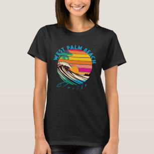 West Palm Beach Retro 1980er Stil Florida Beach T-Shirt