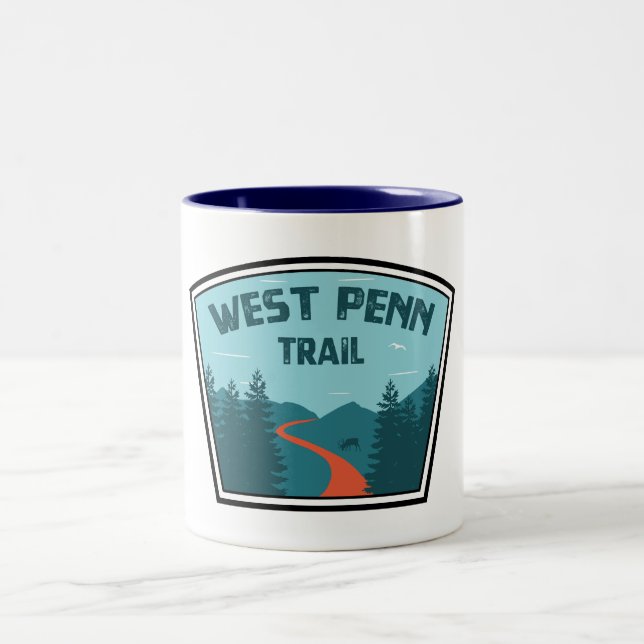 West Penn Trail Pennsylvania Zweifarbige Tasse (Mittel)