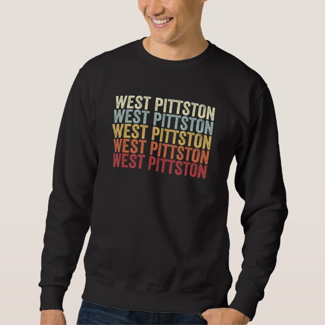 West Pittston Pennsylvania West Pittston PA Retro  Sweatshirt (Vorderseite)