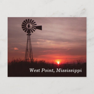 West Point, Mississippi Postkarte