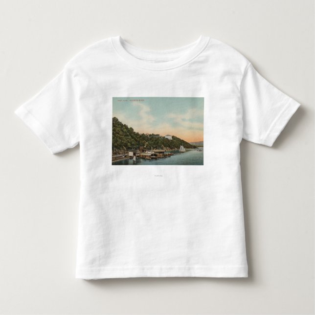 West Point, NY - Ansicht des Hafens auf dem Hudson Kleinkind T-shirt (Vorderseite)
