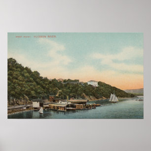 West Point, NY - Aussicht auf den Hafen am Hudson  Poster