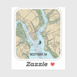 West Point Virginia Chart Aufkleber