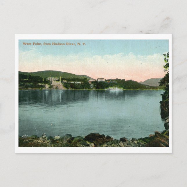 West Point von Hudson River, NY Vintag Postkarte (Vorderseite)