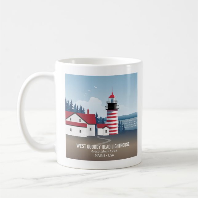 West Quoddy Head Leuchtturm Kaffeetasse (Links)