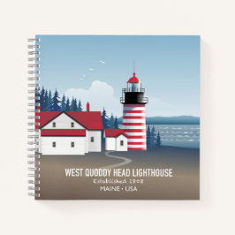 West Quoddy Head Leuchtturm Notizbuch