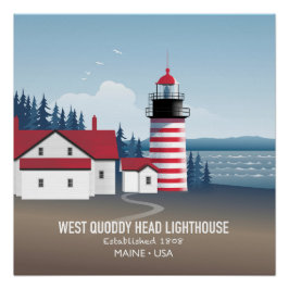 West Quoddy Head Leuchtturm Poster